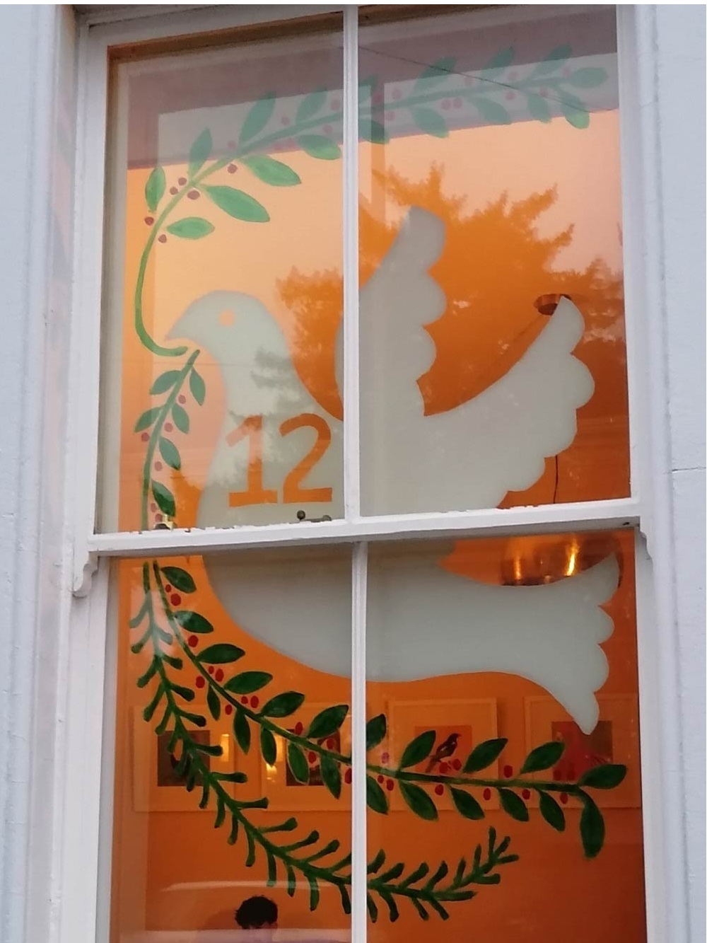 Advent window dove